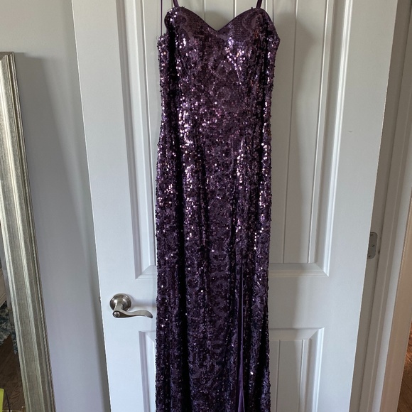 Strapless sequence formal gown - Picture 1 of 5